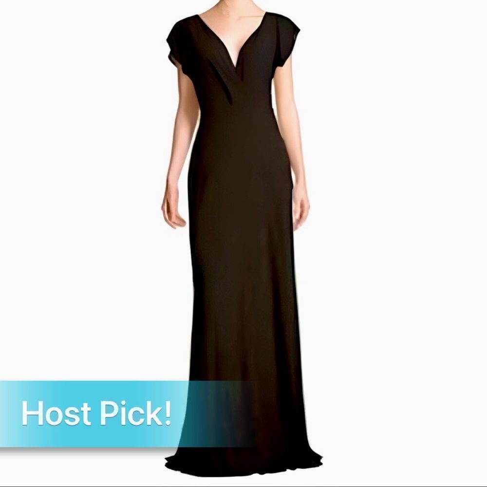 💥Host Pick!💥 NWT Erin by Erin Fetherston Black Contessa Chiffon Gown